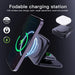 Magnetic Wireless Charger Foldable Stand - 2-in-1 with 15W Fast Charging Functionality for iWatch Ultra/8/7/6 and iPhone 14 Pro/13/12 - Ideal for Apple Watch and iPhone Owners Needing Faster Charging - Shopsta EU